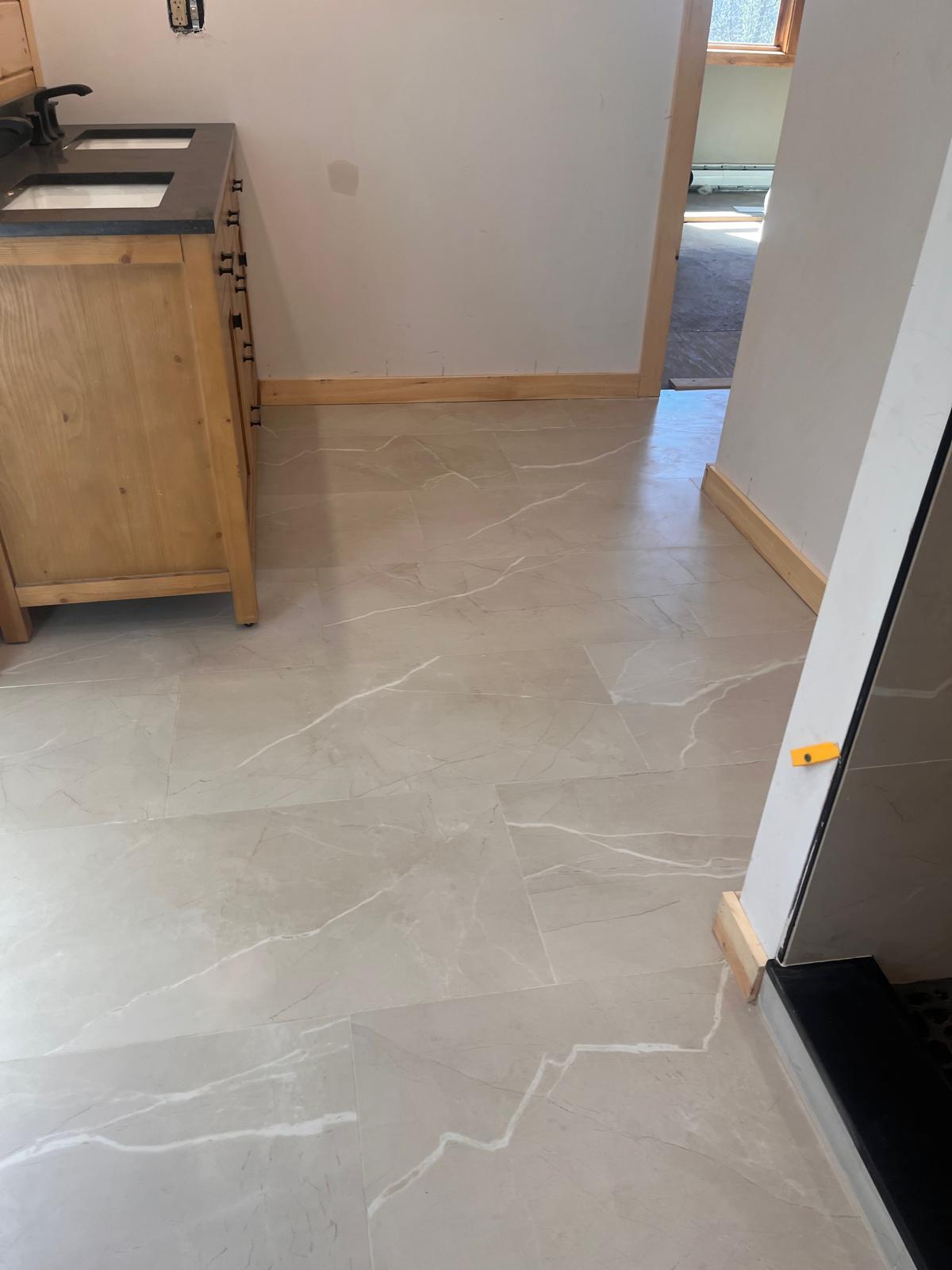 Marble-Look Porcelain Floor
